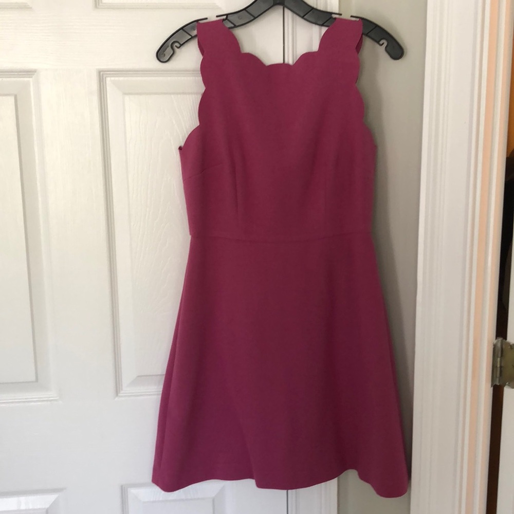 Scalloped pink dress